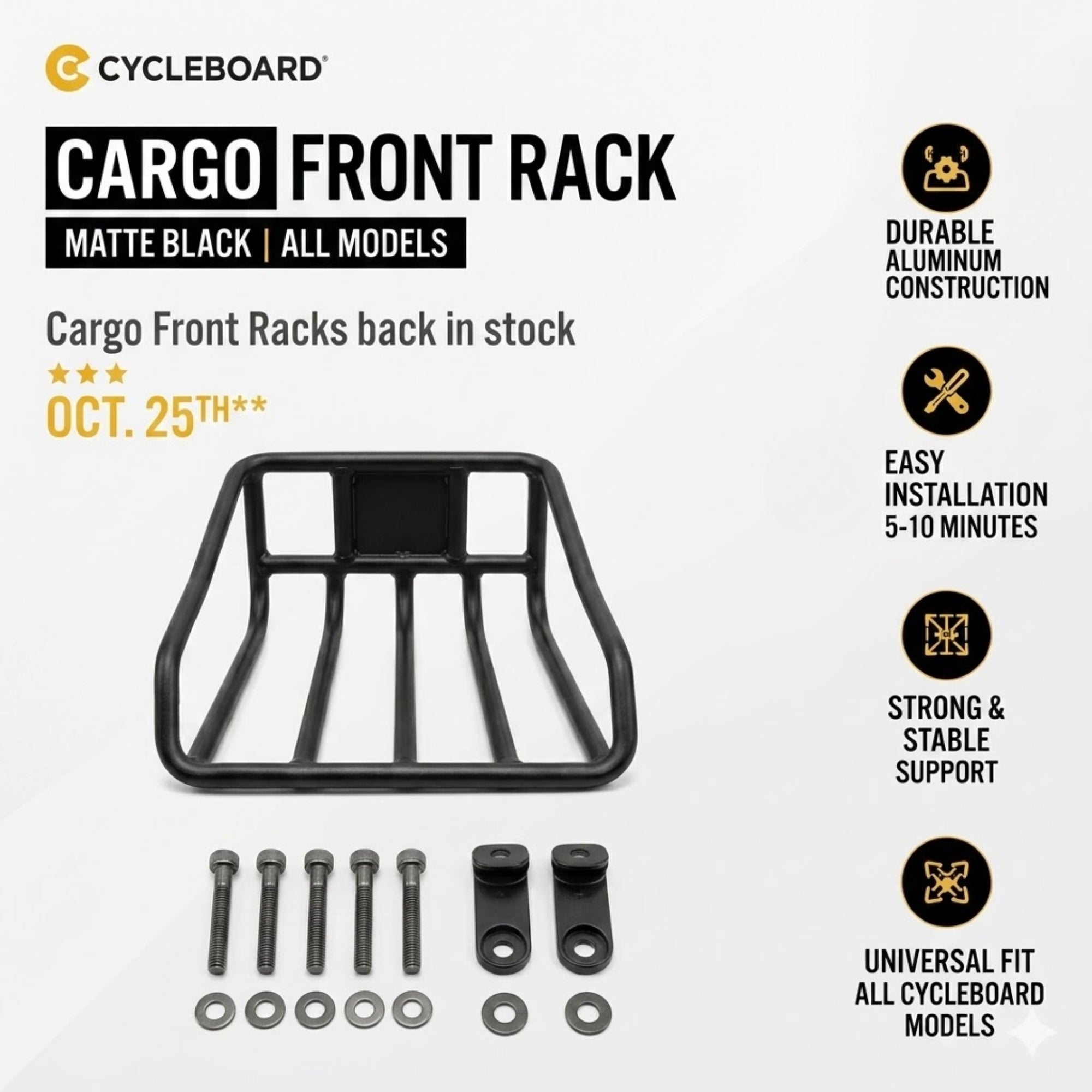 Cargo Front Rack | Matte Black | All Models