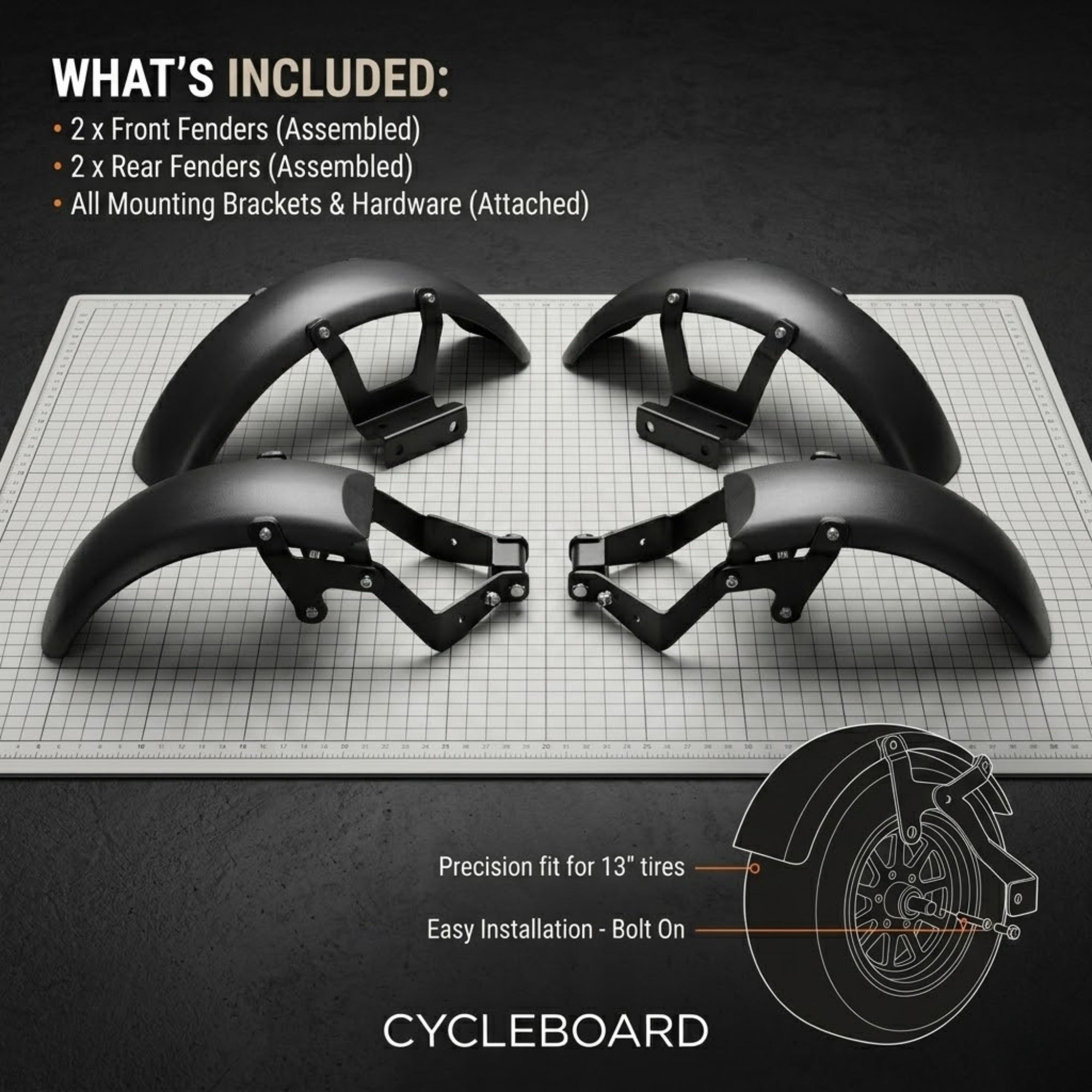 FENDER KIT | 13" TIRE | X-QUAD