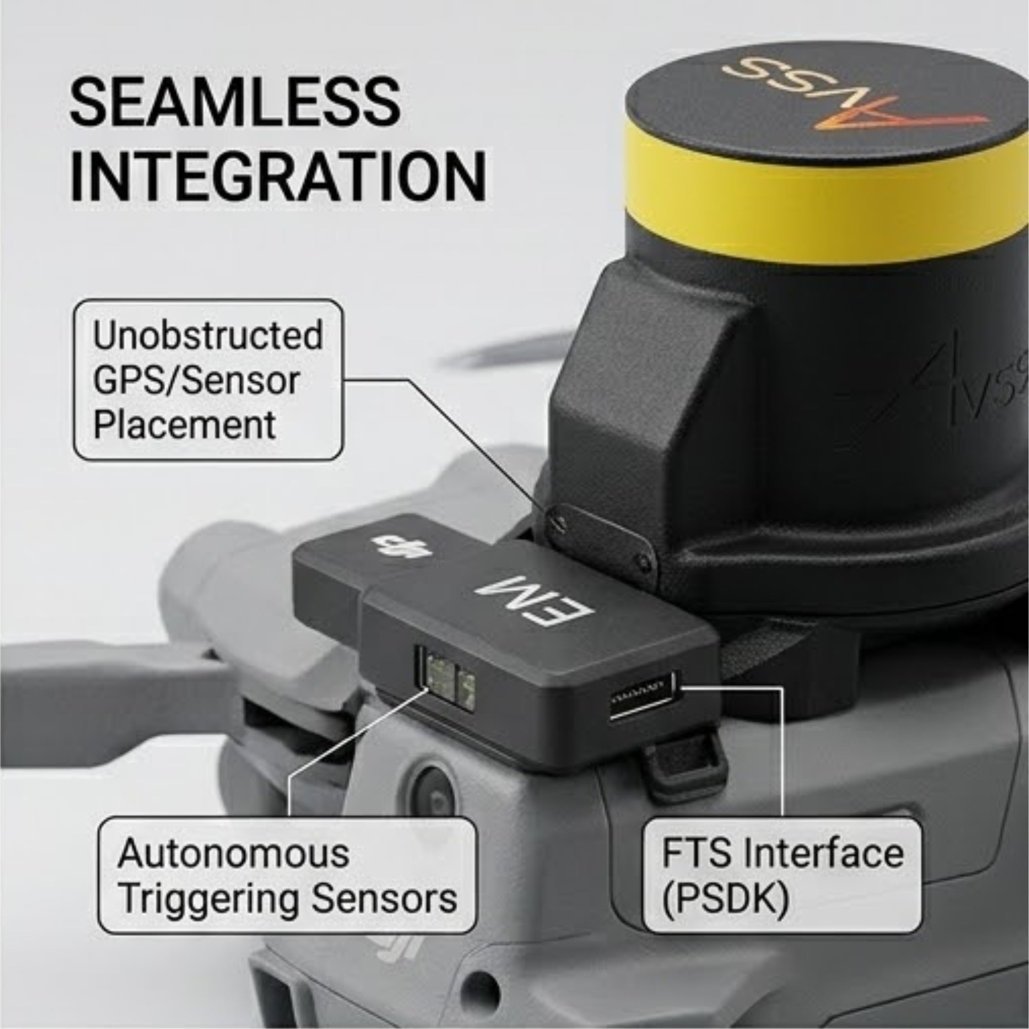 AVSS PRS-M3DT Drone Parachute - FAA Safety System for DJI Dock 2 M3D/M3TD
