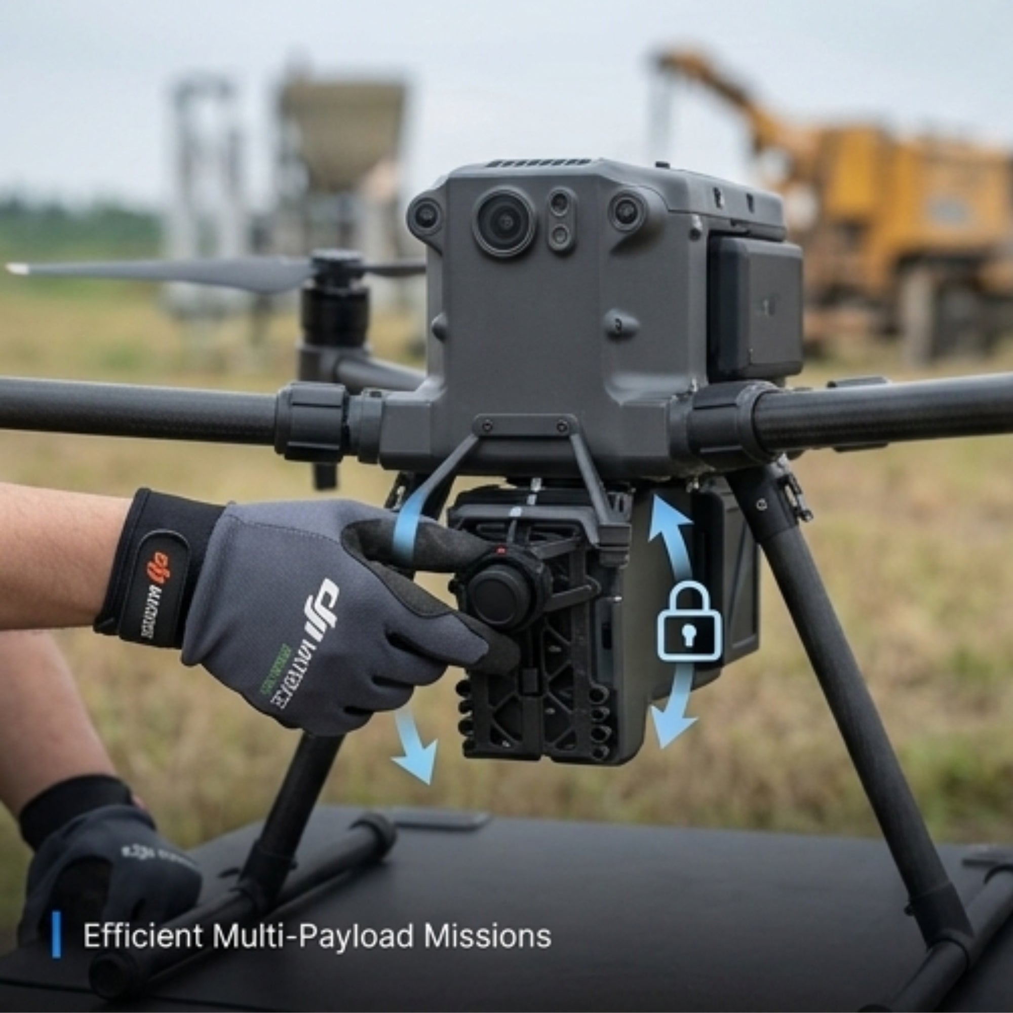 DJI M400 Third Gimbal Connector Add Extra Camera for Inspections & Use