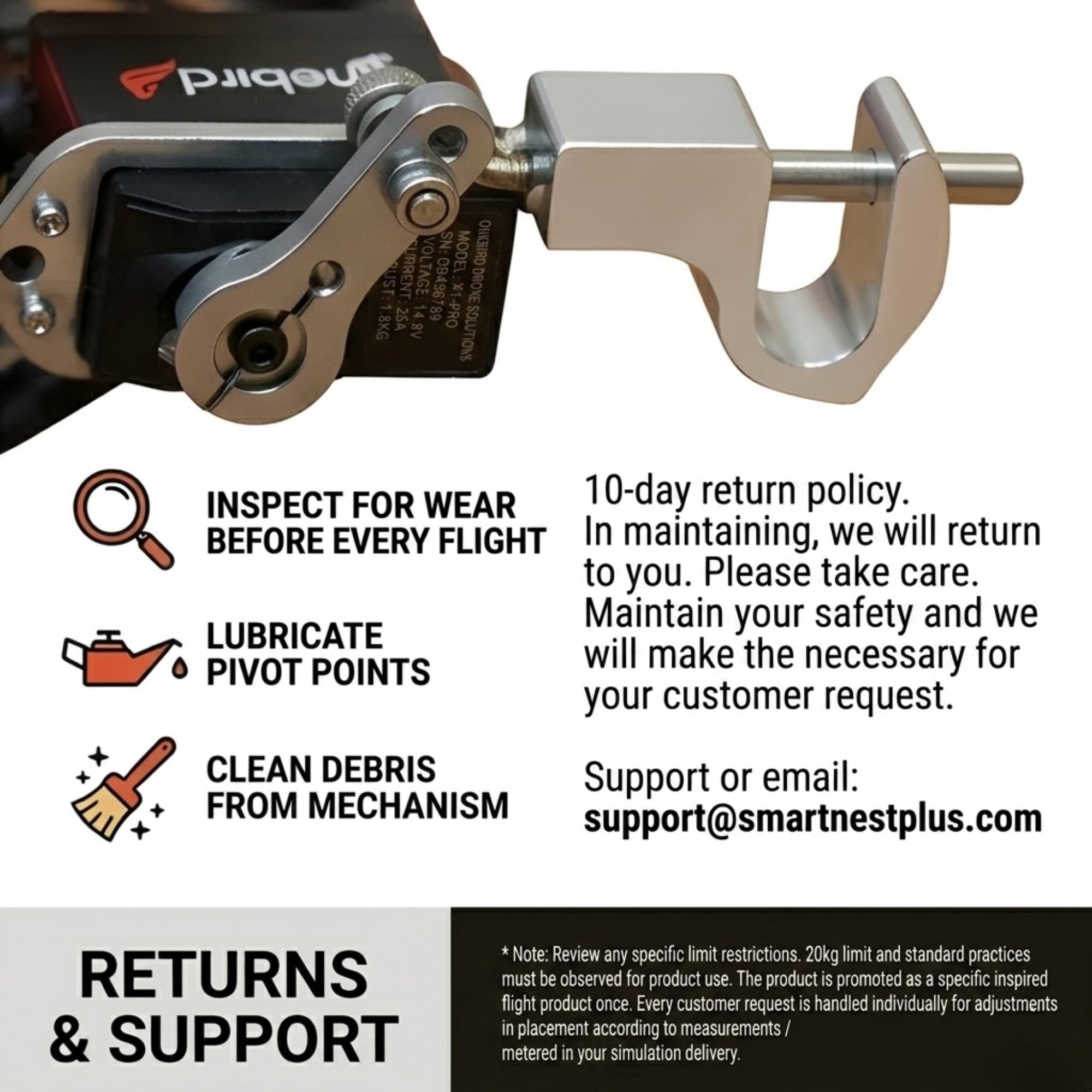 Inspired Flight Payload Drop Mechanism - Drone Release System Accessories