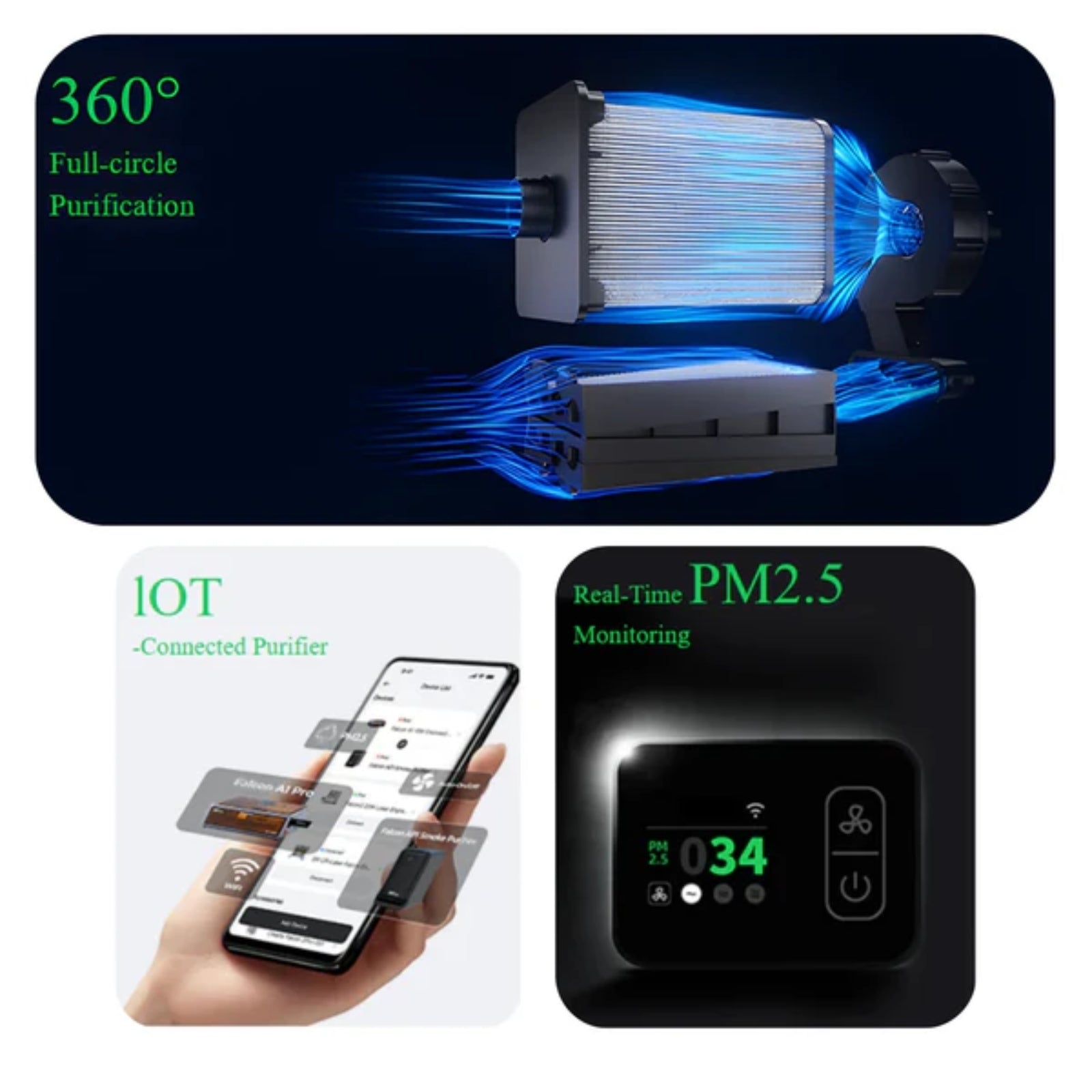 Falcon AP1 Smoke Purifier Compatible A1 Pro Multi Stage Filtration Laser Engraving Air Cleaner Smart Use