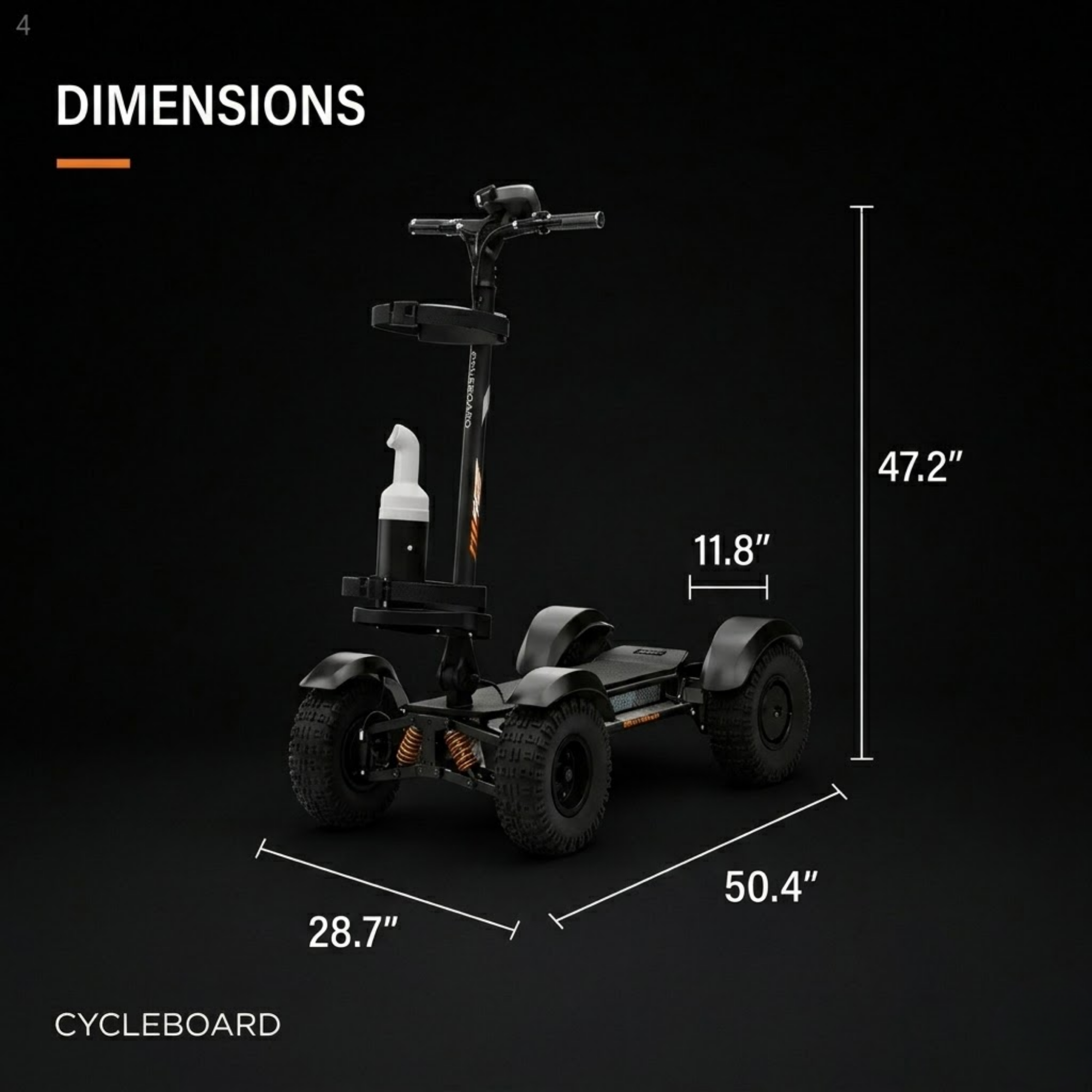 X-Quad 3000 Golf Electric 4-Wheel Ride-On – 60V Dual Motor, 50+ Mile Range, Golf Bag Mount