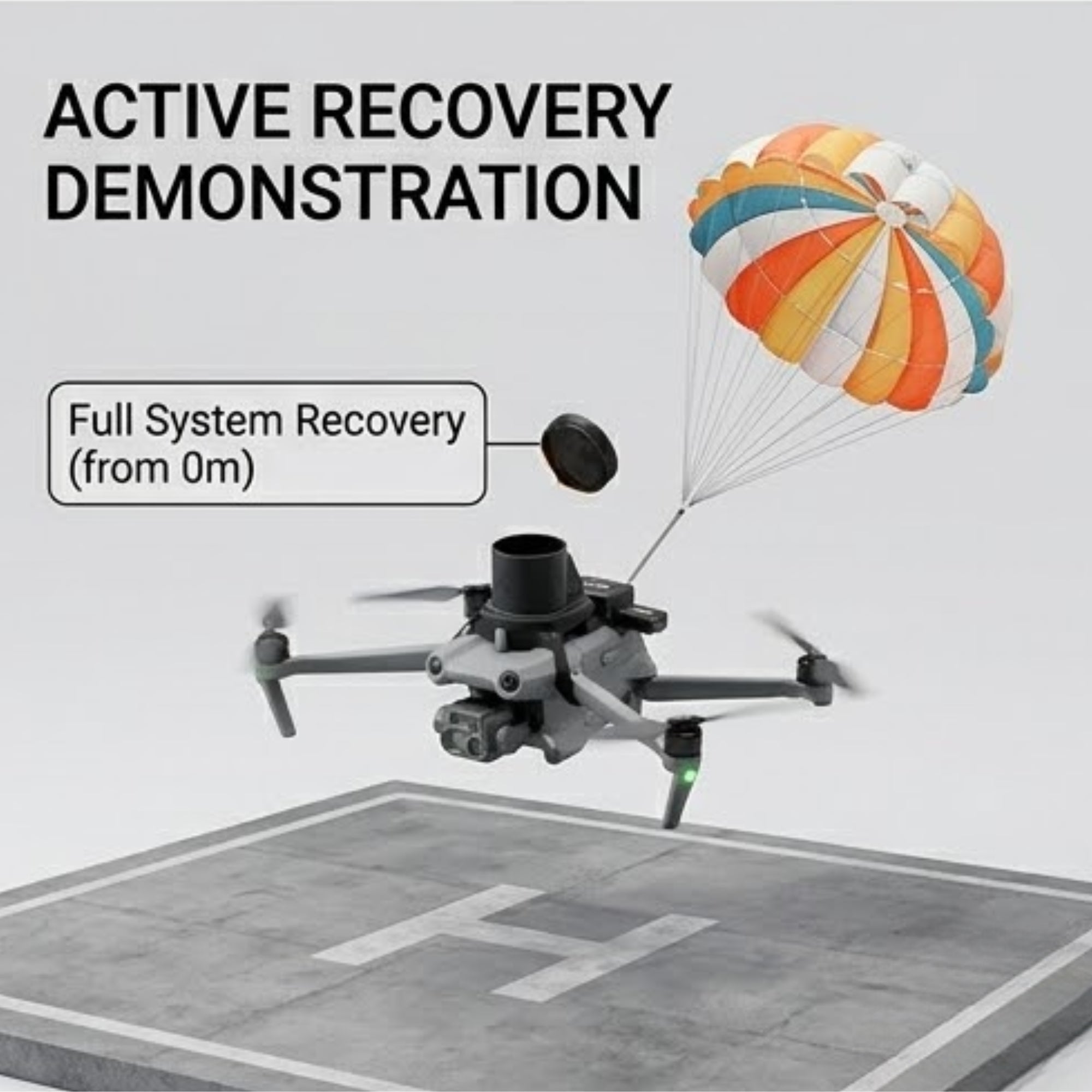 AVSS PRS-M3DT Drone Parachute - FAA Safety System for DJI Dock 2 M3D/M3TD