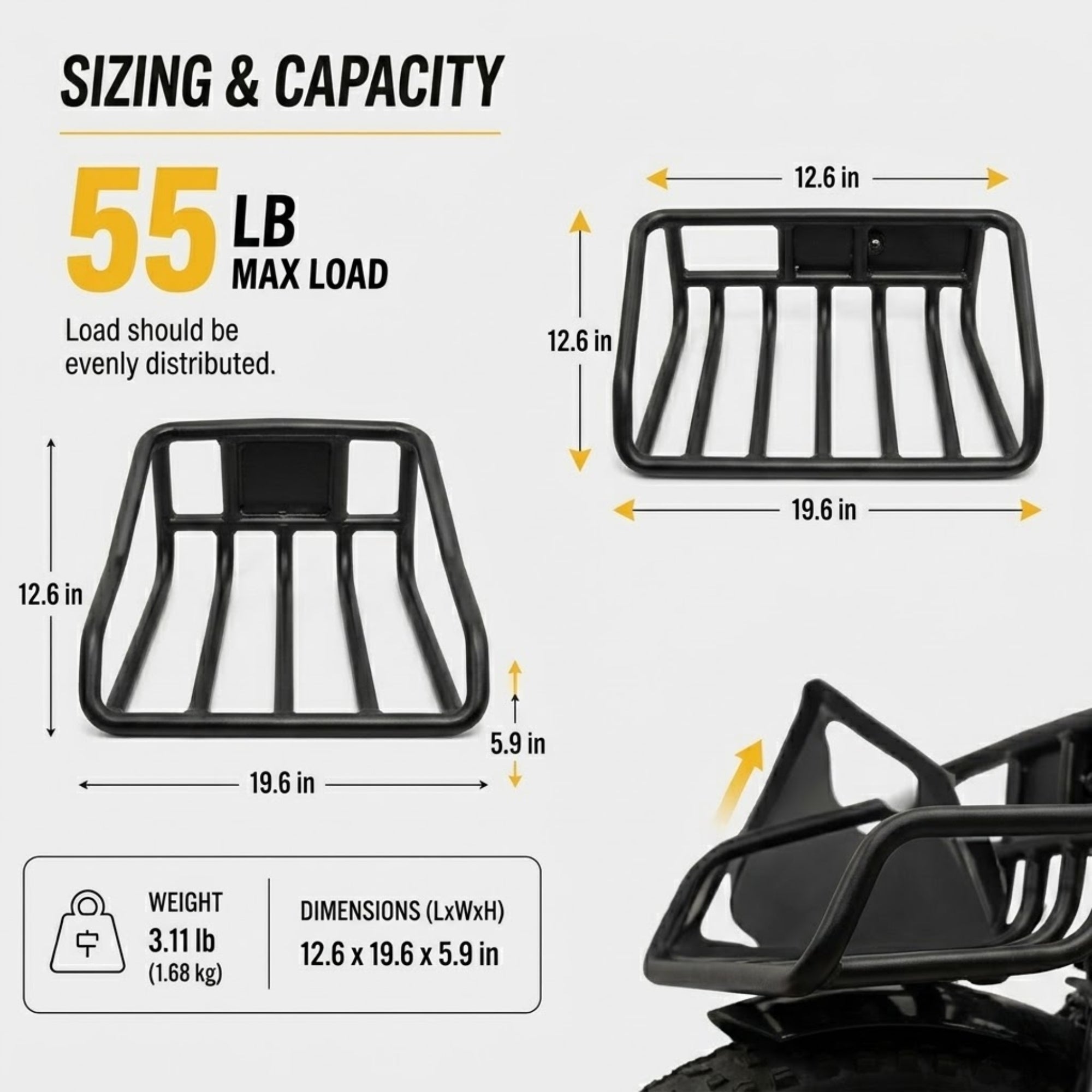 Cargo Front Rack | Matte Black | All Models