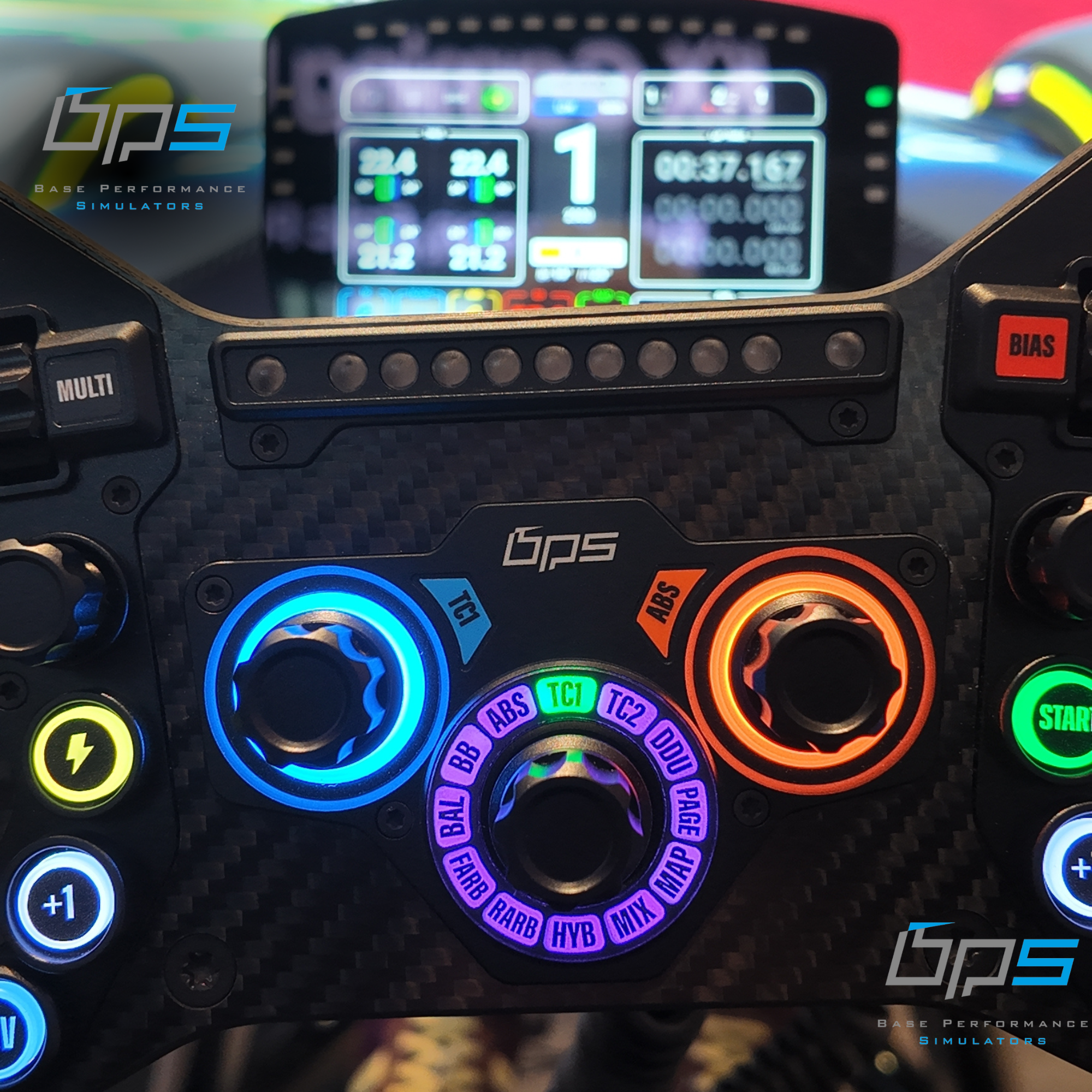 BPS FW1R Formula Wheel 1 Pro Sim Racing Carbon Fiber RGB Esports Wheel V1.0