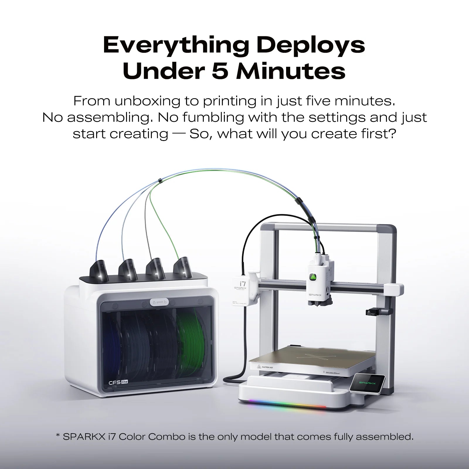 Creality SPARKX i7 Color Combo 3D Printer AI Photo to 3D Model RGB Light Custom Figurines Creative Use