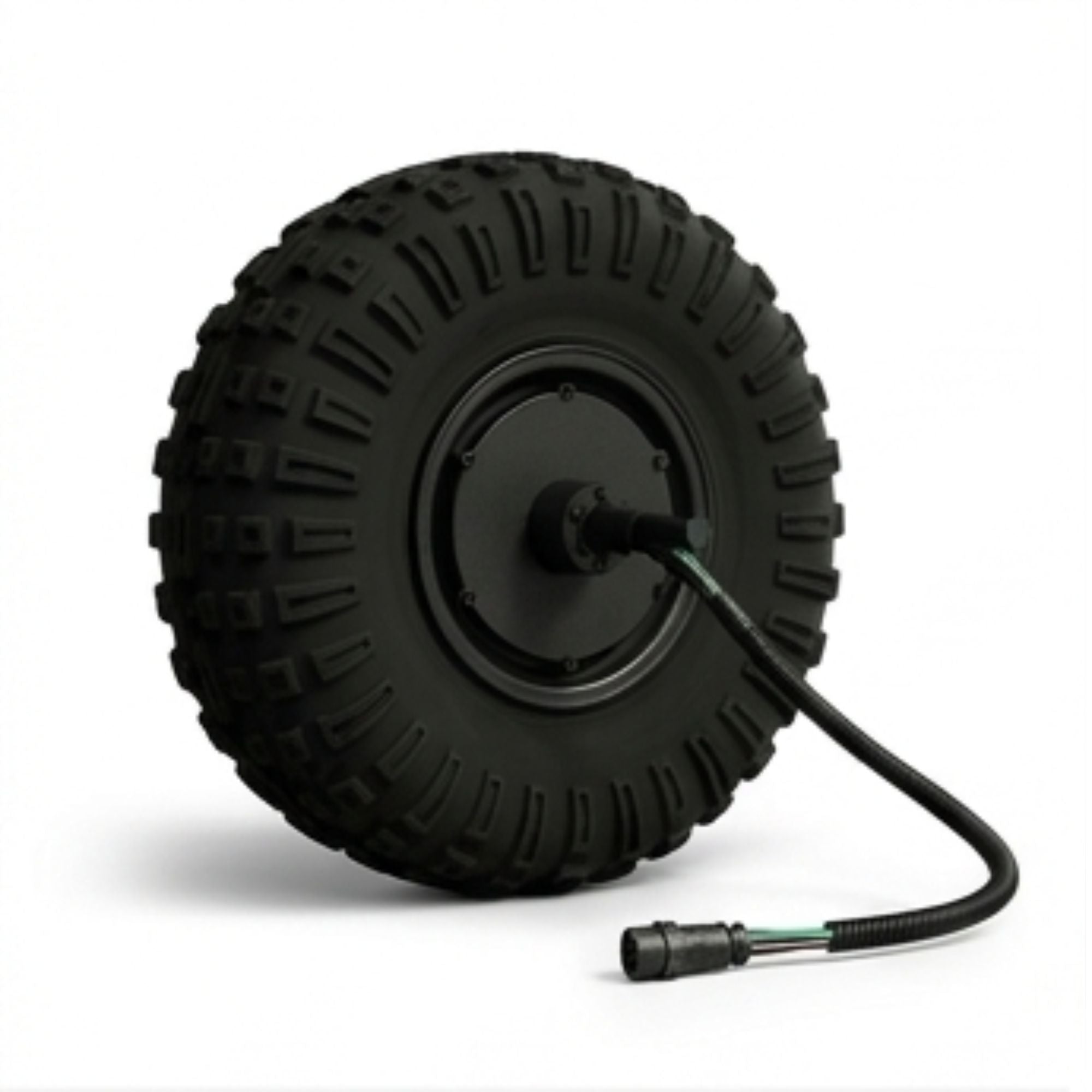 Left Motor & Wheel | 14" X 5" | X-Quad 3000 & X-Quad Golf