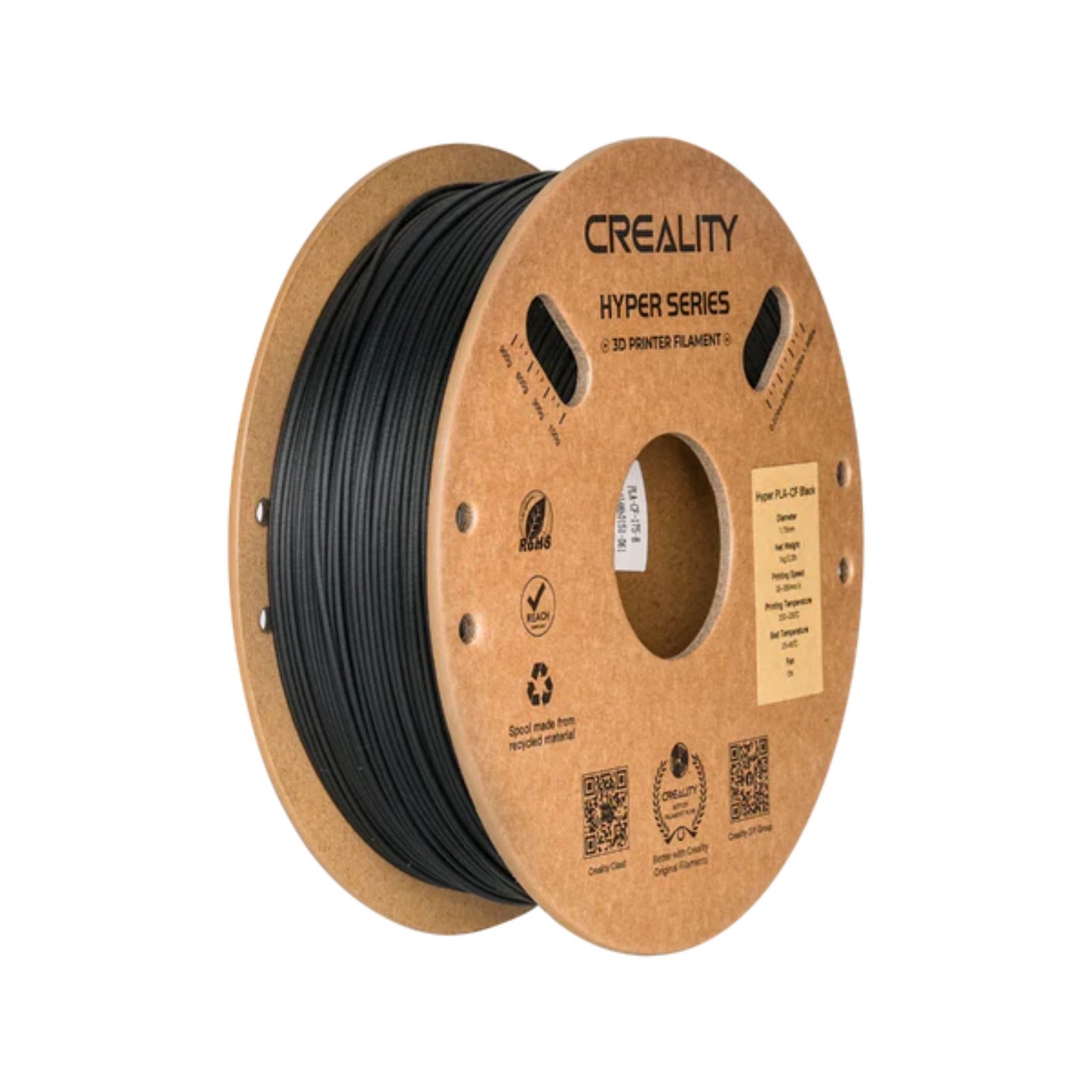Hyper PLA Carbon Fiber Black 1kg 600mm/s High Speed Strong Creality Compatible Durable Print