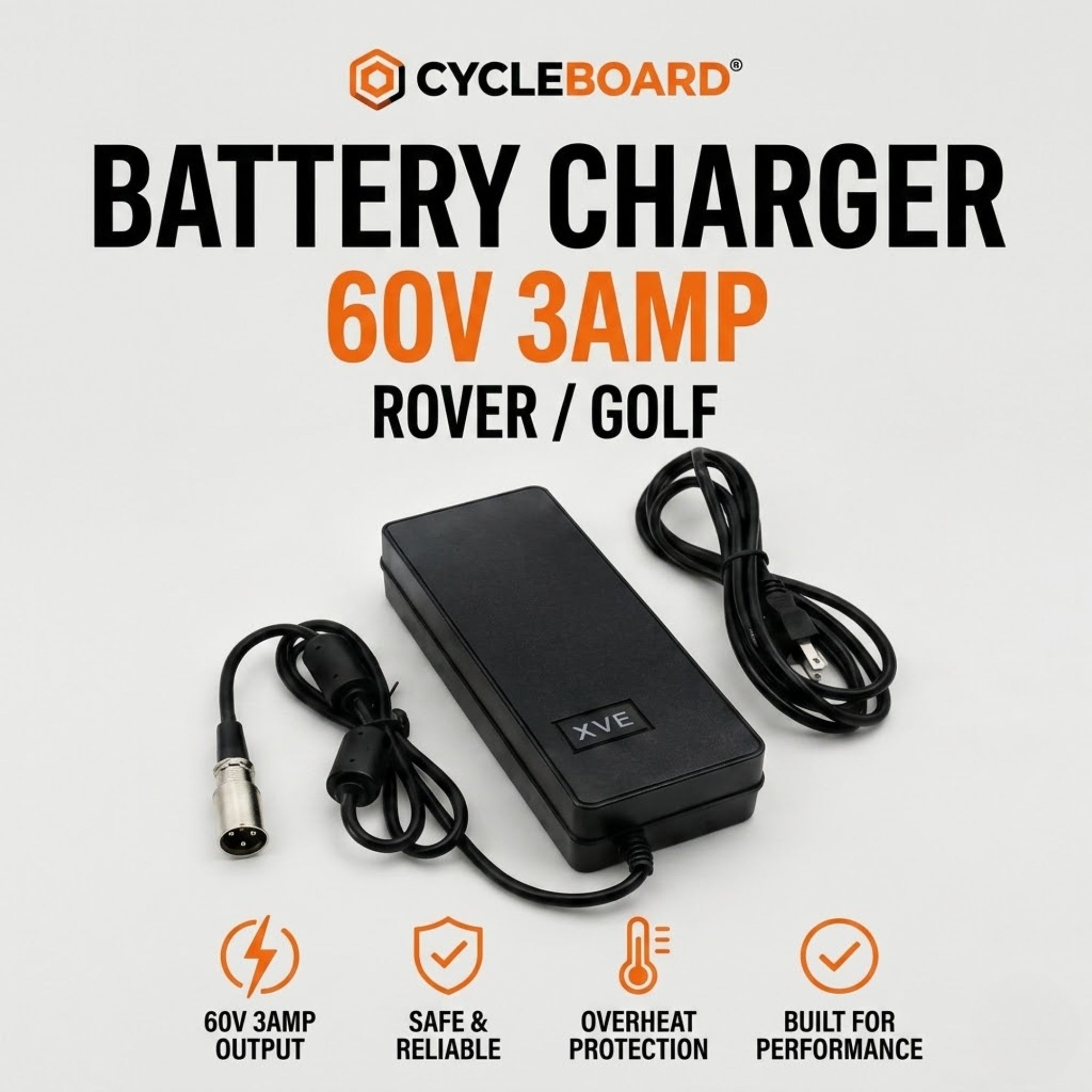 BATTERY CHARGER | 60V 3AMP | ROVER / GOLF