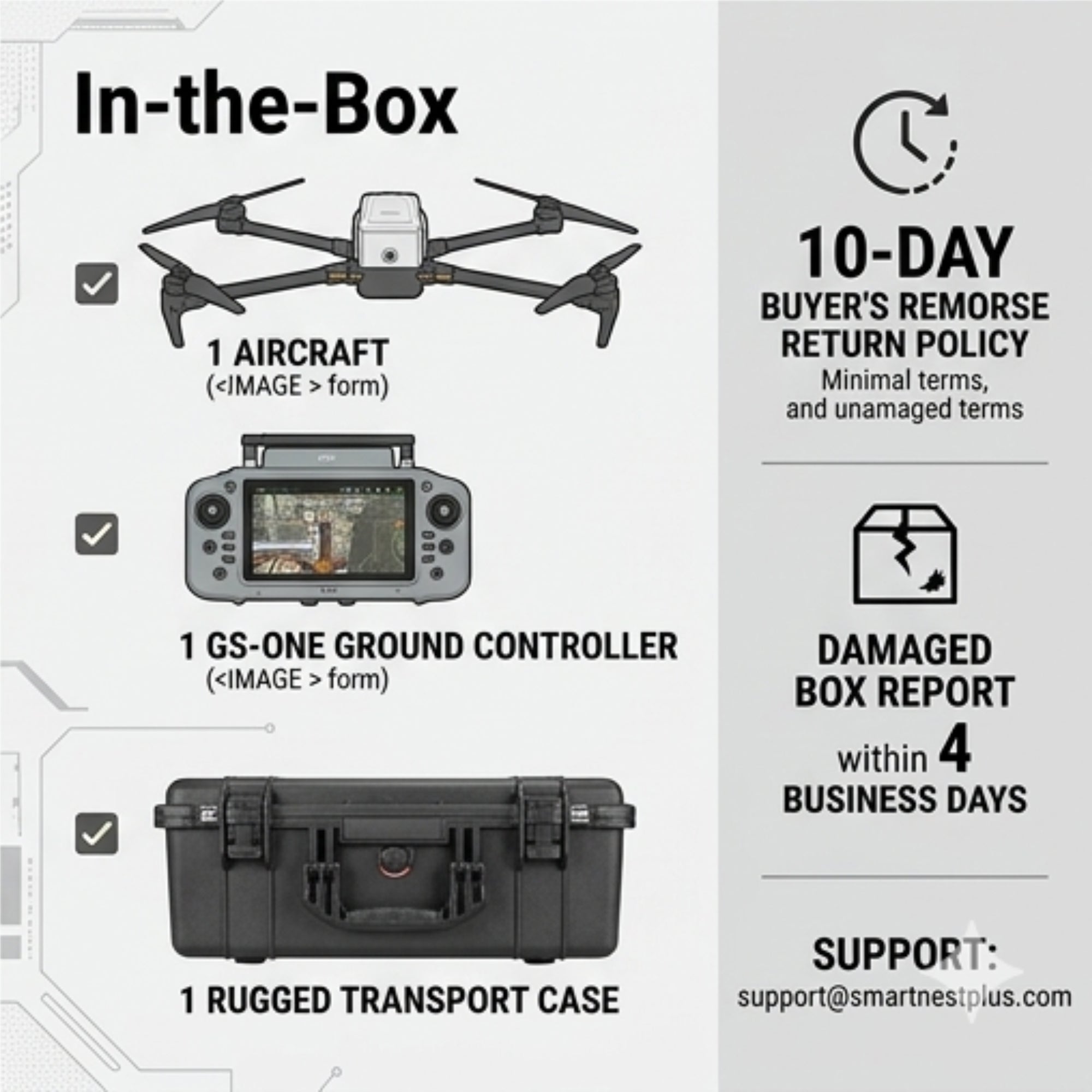Inspired Flight IF800 Quadcopter with GS-ONE Ground Control Station
