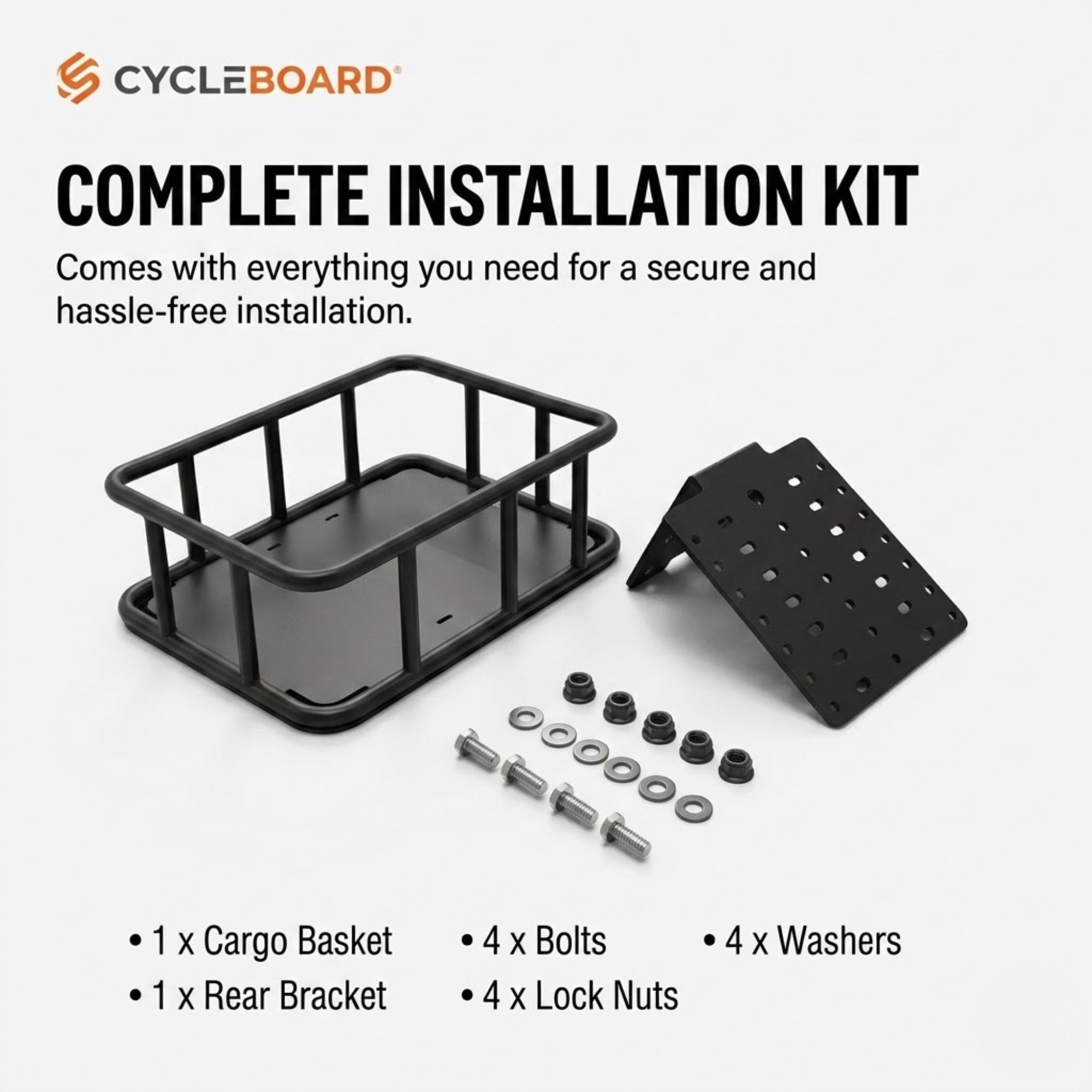 REAR BRACKET & CARGO BASKET COMBO | X-QUAD 3000